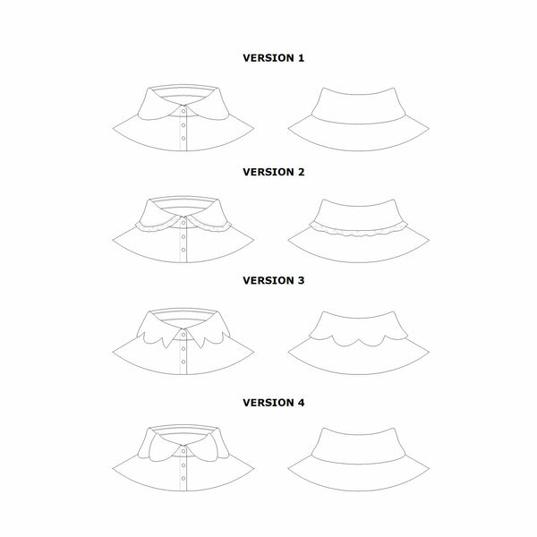 Les Claudinettes - 4 patrons de cols amovibles (34-56)