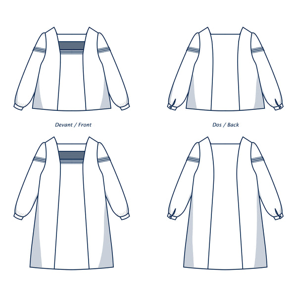 Sybelle blouse/dress pattern (34-52)