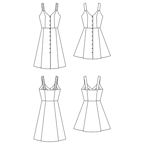 Raphaëlla dress pattern (34-48)