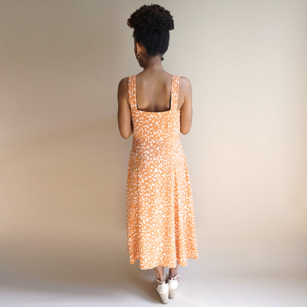 pattern long summer dress