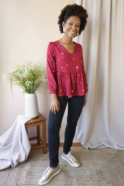 Sewing a gathered blouse