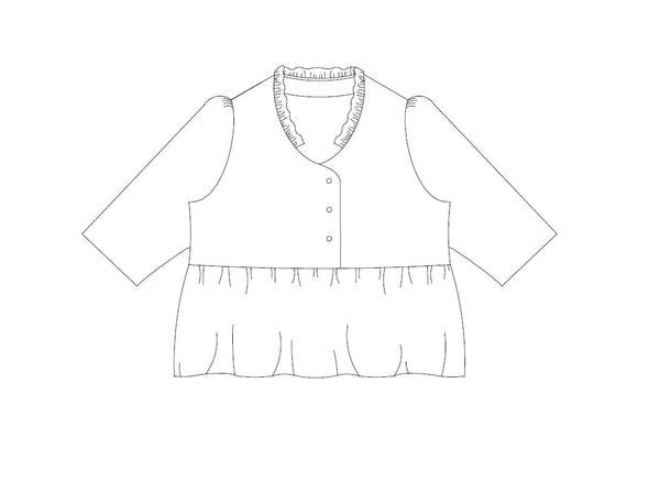 Pattern of a gathered blouse