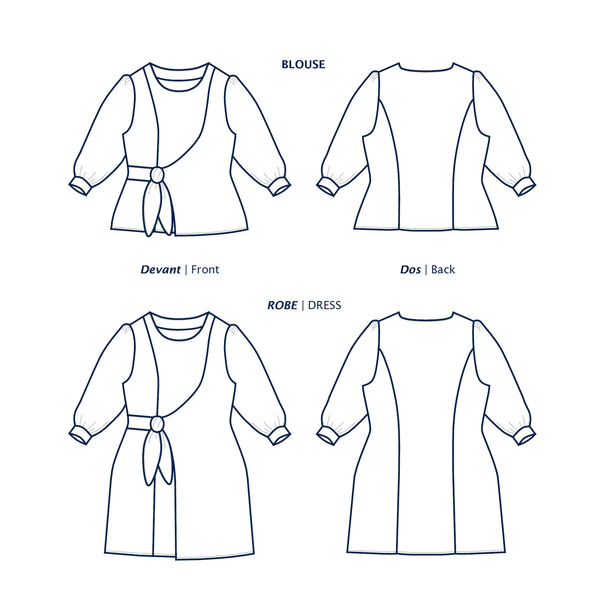 The Oxana blouse/dress pattern (34-50)