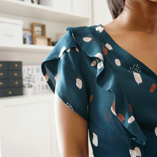 ruffled wrap dress pattern