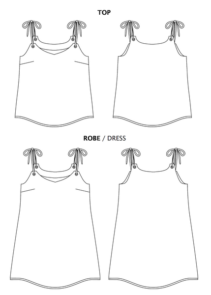 Eclair top/dress pattern (34-56)