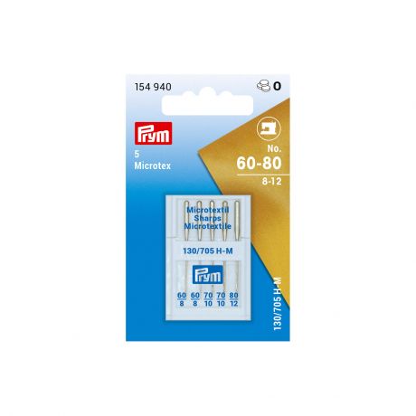 Aiguilles machine à coudre « Microtex » 60-80 – 5 pcs –  Prym
