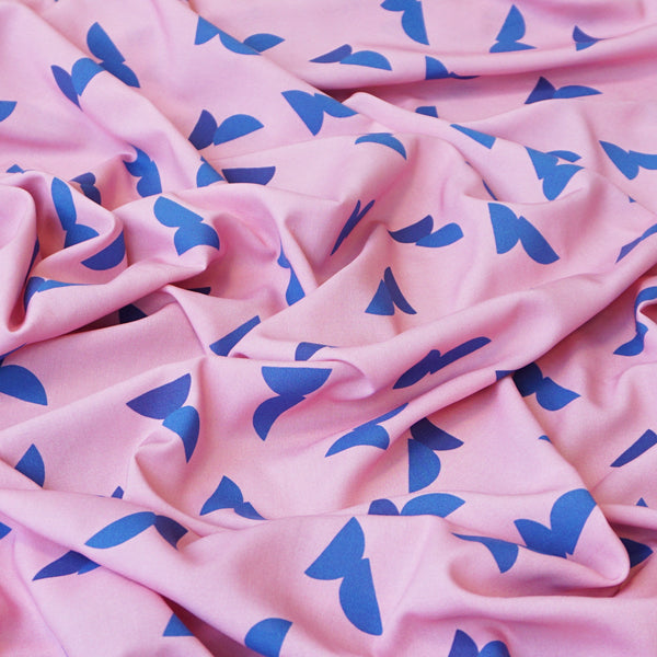 Tissu viscose "Paléo" rose Candy - Coupon de 2,35 mètres