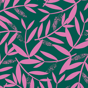 Motif Feuillage rose et vert pour impression textile