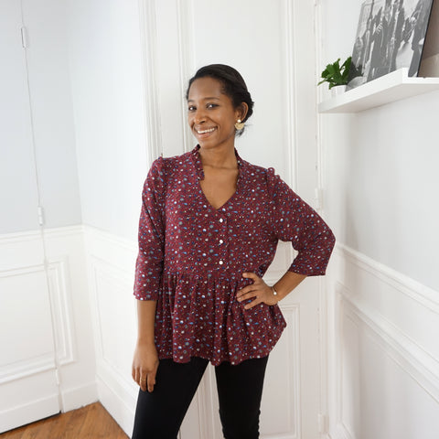 Pattern of a gathered blouse