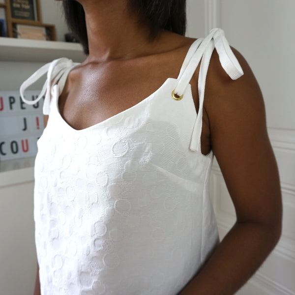 Top pattern with shoulder ties